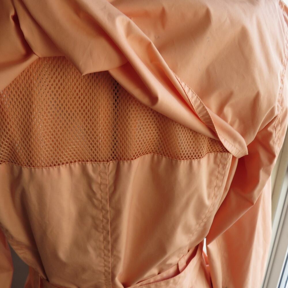 Kenneth Cole New York Trench Coat M Apricot Long Women's - Picture 9 of 14